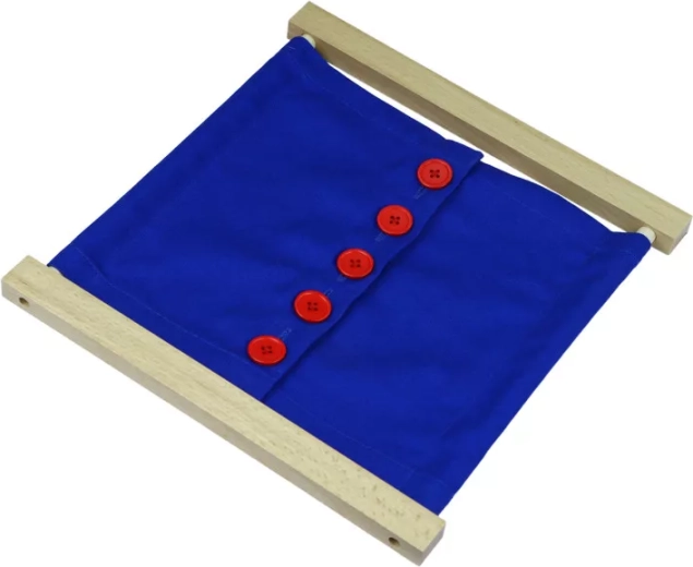 Montessori rama do zapinania z dużymi guzikami