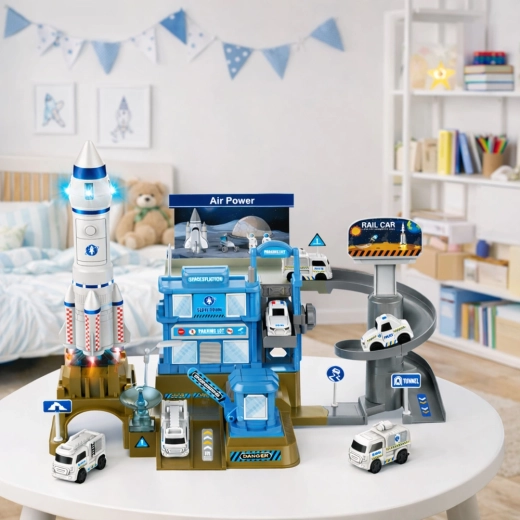 Start rakiety ze światłami i dźwiękami