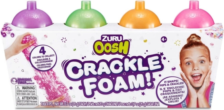 Zestaw slime ZURU Oosh – pękająca pianka, 4 szt.