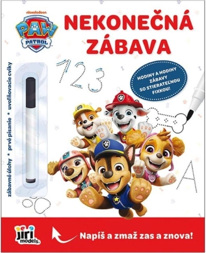 Psi Patrol zmazywalny kreatywny zeszyt z markerem