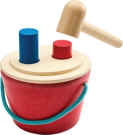 PlanToys skrzynka do wbijania – wałeczki
