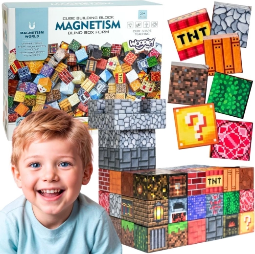 Magnetyczny zestaw konstrukcyjny 3D – 63 szt.