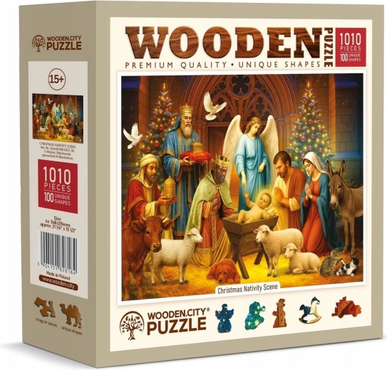 Drewniane puzzle Szopka