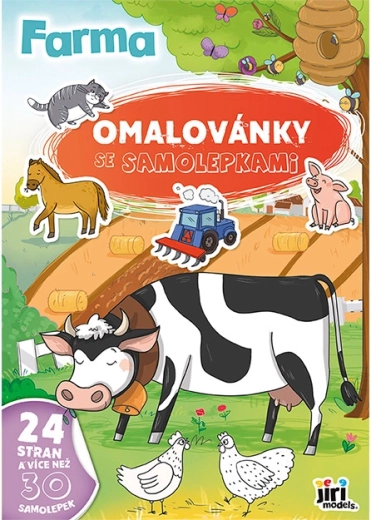 Kolorowanka A4 z naklejkami Farma