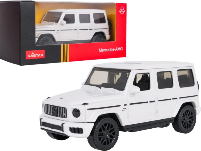 Metalowy model Mercedes-AMG G63 RASTAR w skali 1:43, biały