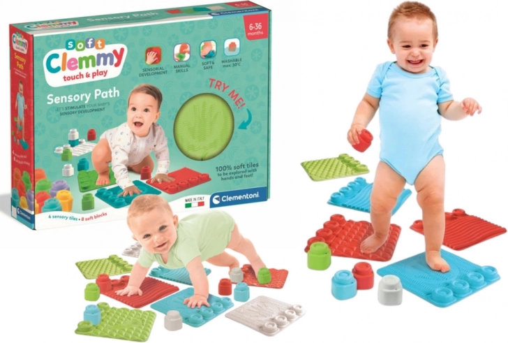 Clementoni Soft Clemmy sensoryczne maty z klockami