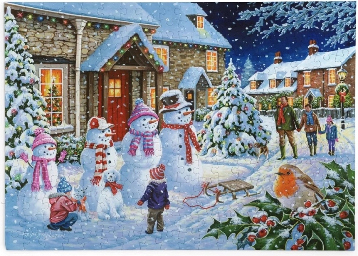 House of Puzzles Śnieżny spacer z rodziną – puzzle z 250 dużymi elementami