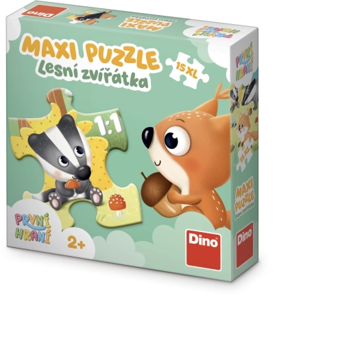 Dino puzzle maxi baby Pierwsza zabawa Leśne zwierzątka, 15 elementów