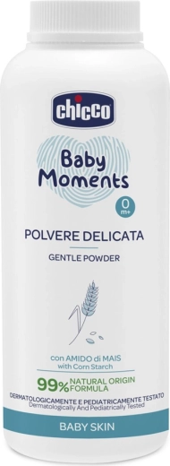 Chicco Baby Moments puder dla dzieci z kaolinem i skrobią kukurydzianą 130 g