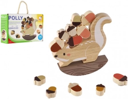 Bino balansowa gra wiewiórka z drewna