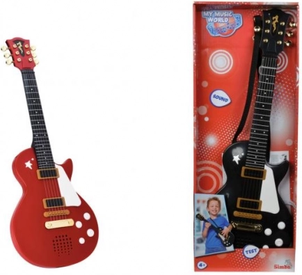 Dziecięca rockowa gitara z metalowymi strunami