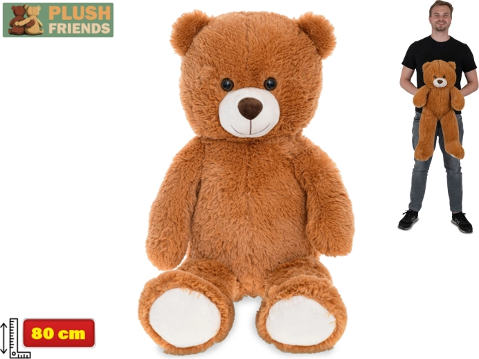 Pluszowy miś Plush Friends 80 cm – ciemnobrązowy