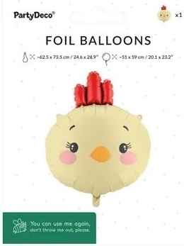 Balon foliowy Kurczak (kurczątko) mix 51 × 59 cm