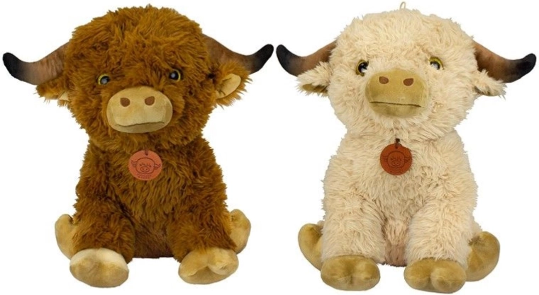 Pluszowa krówka rasy Highland (bydło szkockie) siedząca 20 cm - 1 sztuka