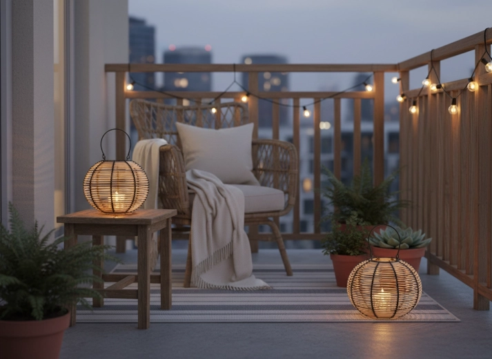 Atmosfera na balkonie i tarasie