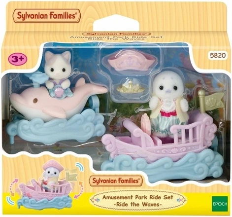 Sylvanian Families morskie pojazdy i figurki bobasów w parku rozrywki