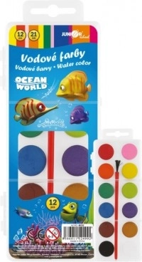 Farby wodne Ocean World z pędzlem