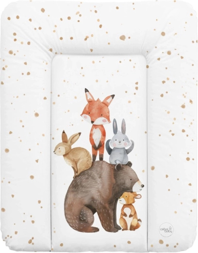 Ceba Baby miękka mata do przewijania Basic Forest Friends 50 × 70 cm