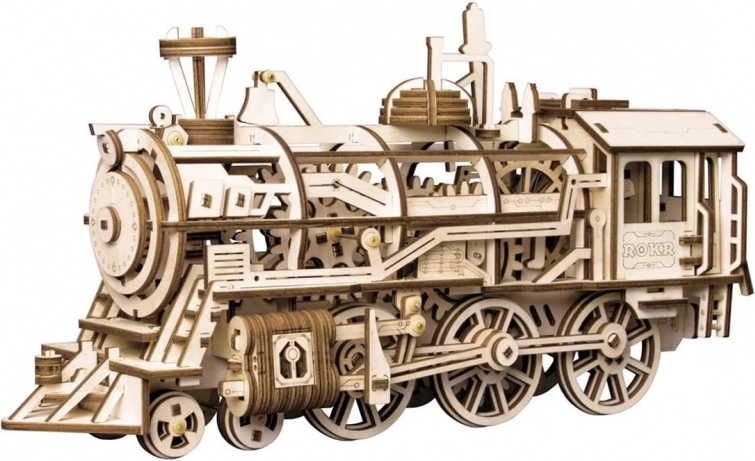 Rokr 3D drewniane puzzle lokomotywa 350 elementów