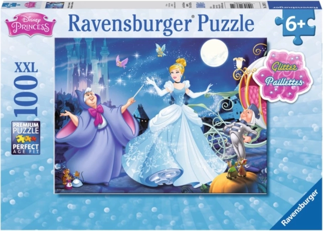 Błyszczące puzzle Kopciuszek XXL 100 elementów