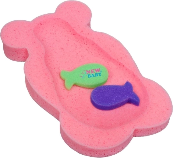 Piankowa wkładka do wanienki New Baby Basic miś różowa