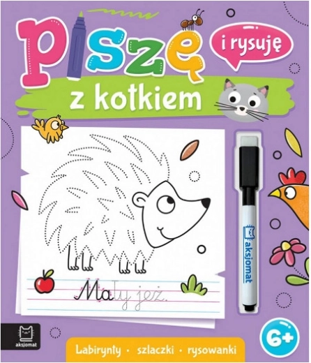 Piszę i rysuję z kotkiem – labirynty, linie i kolorowanki