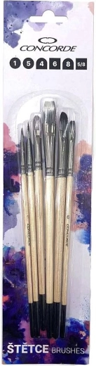 Zestaw nylonowych pędzli CONCORDE, 6 szt.