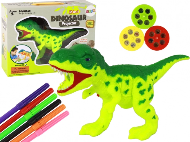 Projektor Dinozaur z Pisakami do Rysowania