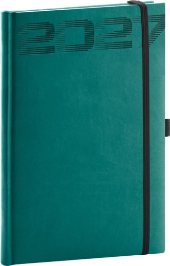 Notique tygodniowy terminarz Aprint Top 2027, kolor petrol, 15 × 21 cm