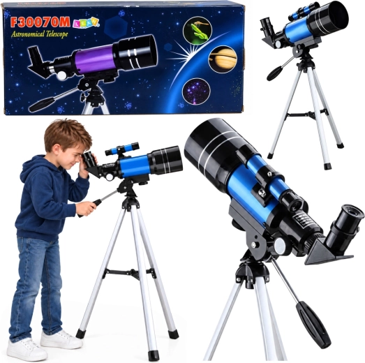 Dziecięcy teleskop astronomiczny ze statywem 70 mm i powiększeniem do 150×