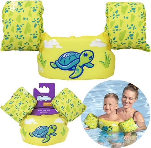 Dziecięca kamizelka do pływania z rękawkami BESTWAY Puddle Jumper żółw 15–30 kg
