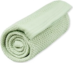 Vinter & Bloom kocyk Soft Grid Organic tender green