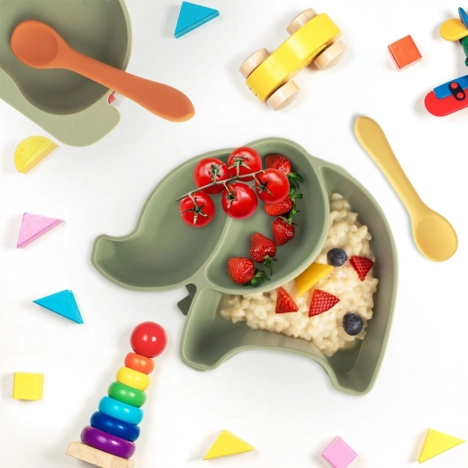 Trzy oddzielone przegródki dla urozmaiconej diety