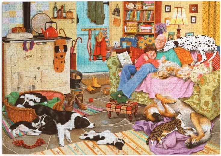 Puzzle House of Puzzles Psi odpoczynek 1000 elementów