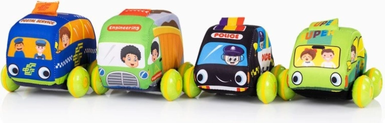 Miękkie autka o bezpiecznej konstrukcji