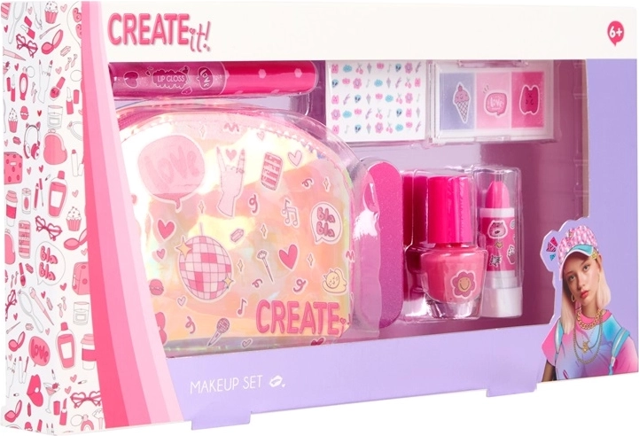 Create It! Dziecięcy zestaw do makijażu z kosmetyczką