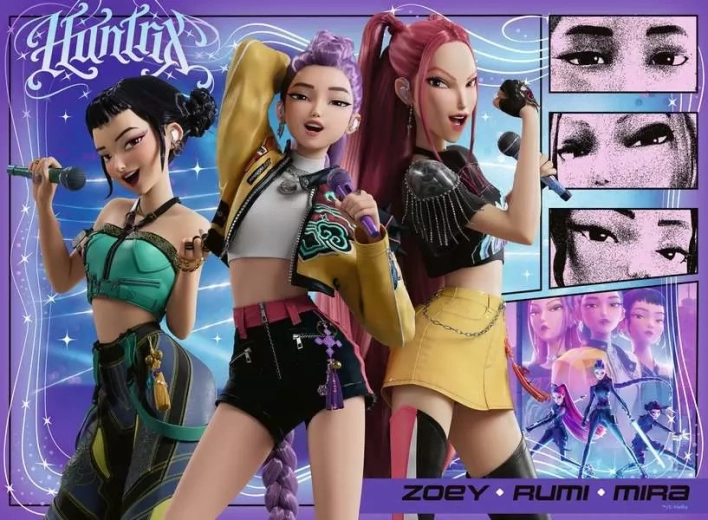 Puzzle Ravensburger K-pop: Łowczynie demonów XXL 100 elementów