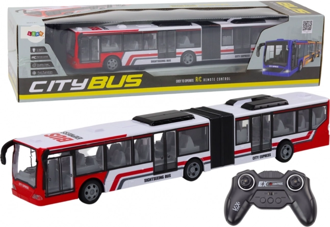 Zabawny RC miejski autobus czerwono-biały