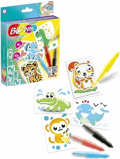 Blopens mini zestaw Zwierzęta – kreatywny zestaw airbrush dla dzieci