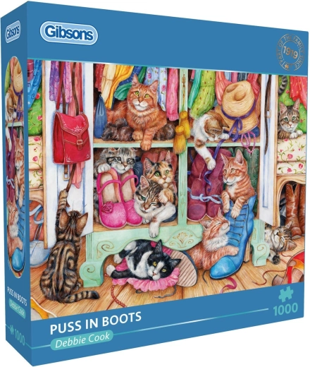 Puzzle Gibsons Koty w butach 1000 elementów