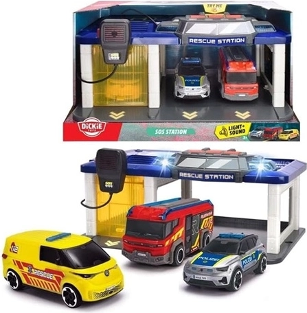 Dickie Toys stacja ratunkowa z 3 pojazdami