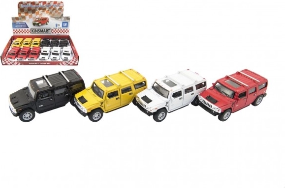 Metalowy model auta Hummer H2 SUV Kinsmart 12 cm z napędem typu pull-back