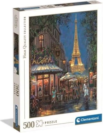Puzzle Clementoni Noc w kawiarni przy Wieży Eiffla, 500 elementów