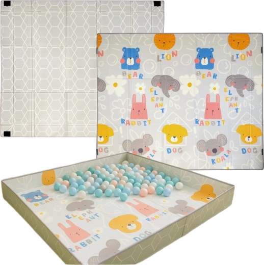 3w1: mata, kojec i basen na piłeczki