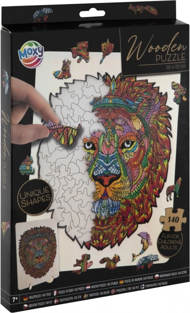 Puzzle Konturowe MOXY Lew 140 Części