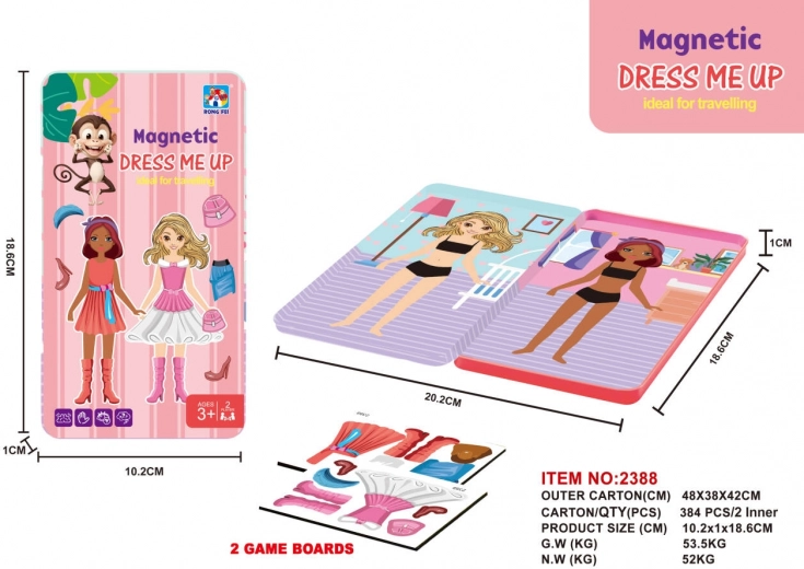 Metalowy magnetyczny zestaw dla małej stylistki