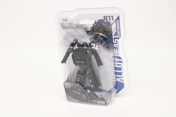 Transformujący metalowy robot lokomotywa 10 cm