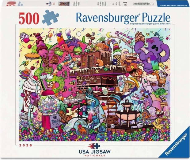 Ravensburger Puzzle USA Jigsaw Nationals: Słodki plac zabaw (500 elementów)