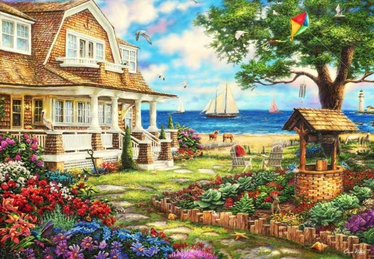 Puzzle Chata nad morzem 1000 elementów