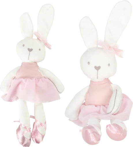 Pluszowy króliczek w różowej sukience 42 cm